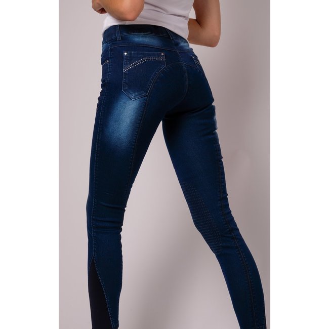 Montar Montar Rebel Rijbroek Lina denim crystal pocket F/G