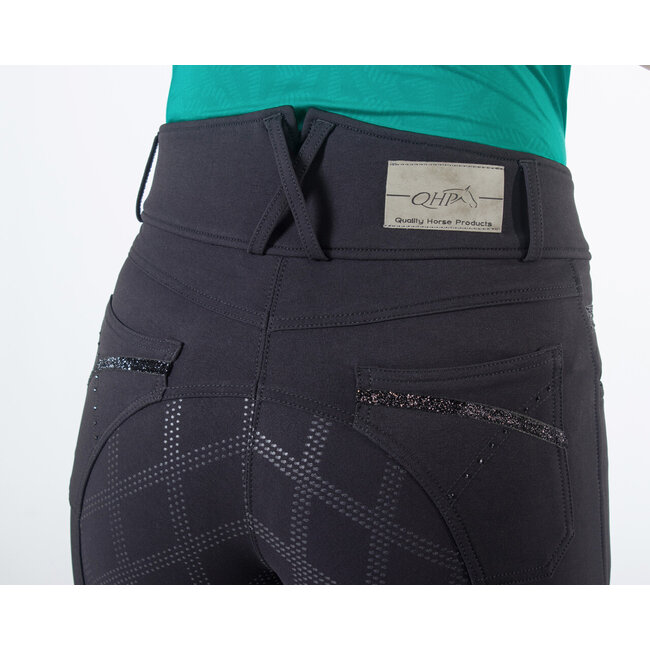 QHP QHP Rijbroek Liva anti-slip zitvlak zwart mt.42