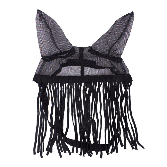 QHP QHP Vliegenfrontriem met oren Full Zwart