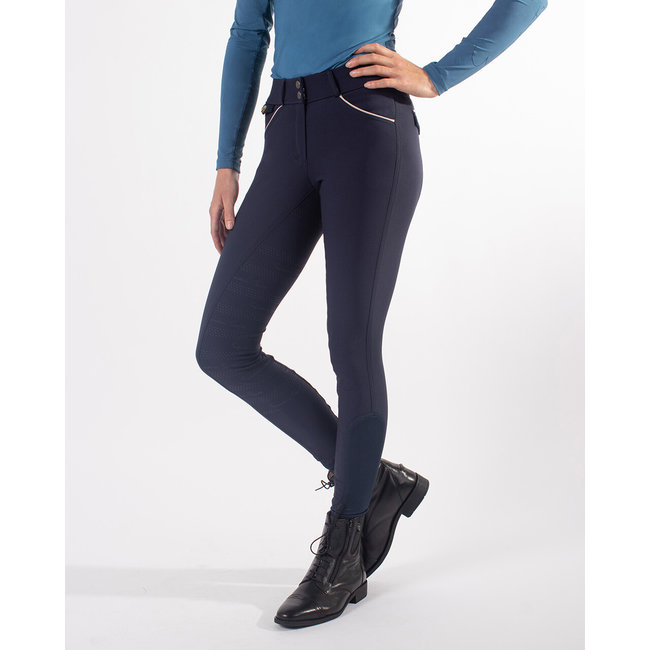 QHP QHP Rijbroek Zarah anti-slip zitvlak 34 Navy