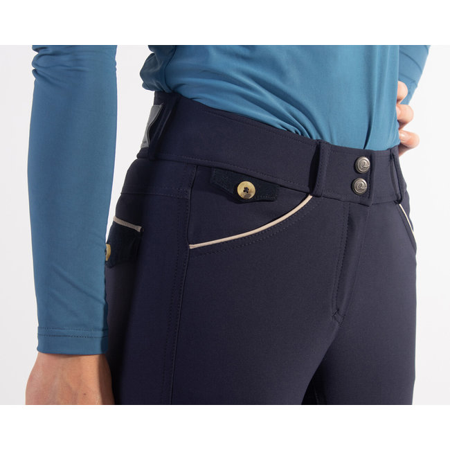 QHP QHP Rijbroek Zarah anti-slip zitvlak 34 Navy