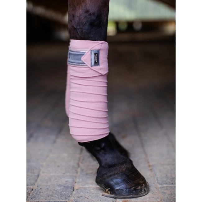 Equestrian Stockholm Equestrian Stockholm Fleece bandages Pink Crystal  Ride against cancer