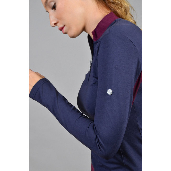 Harcour Harcour Pepita technical polo L Navy