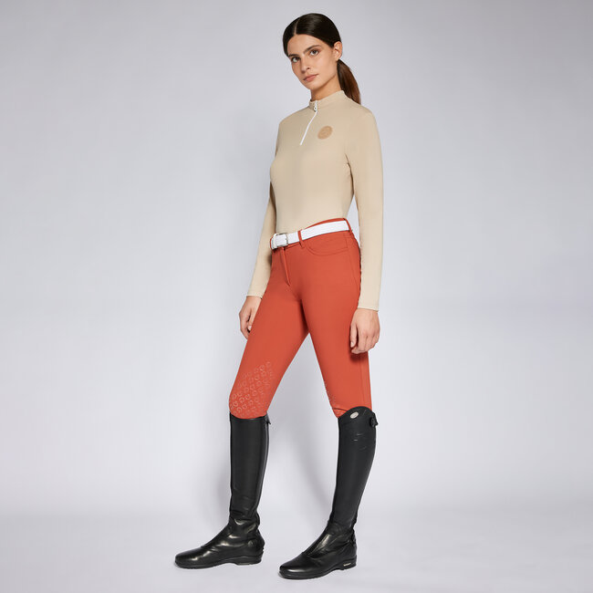 Cavalleria Toscana CT Tech Piquet L/S Training Zip Polo XS Beige