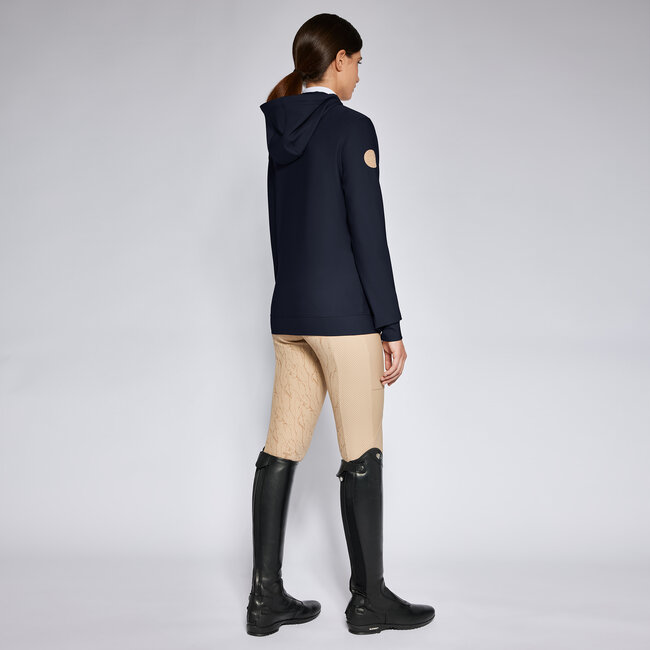 Cavalleria Toscana CT Diagonal Weave Zip Hoodie Vest S Navy