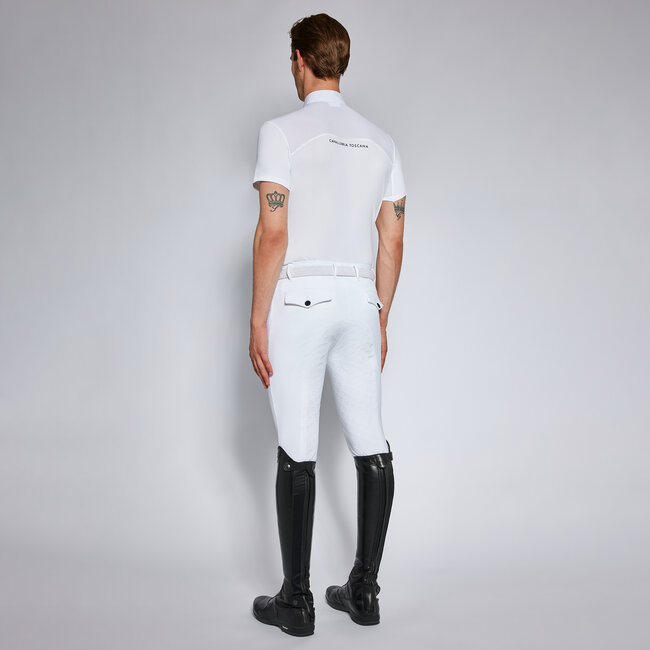 Cavalleria Toscana CT Heren Tech Piquet S/S Competition Button Polo