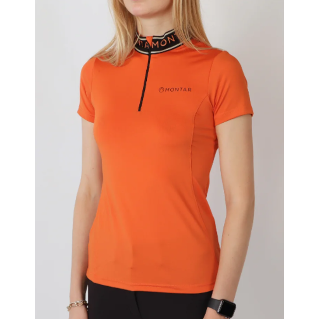 Montar Montar Lyra Viv wide logotape collar polo