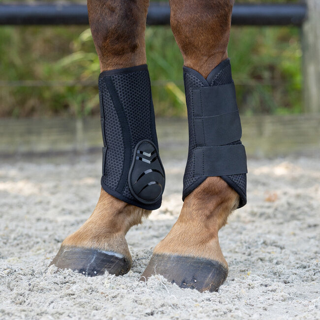 QHP Beenbeschermers air mesh zwart