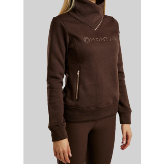 Montar Naja side neckzipper rosegold crystals S Brown