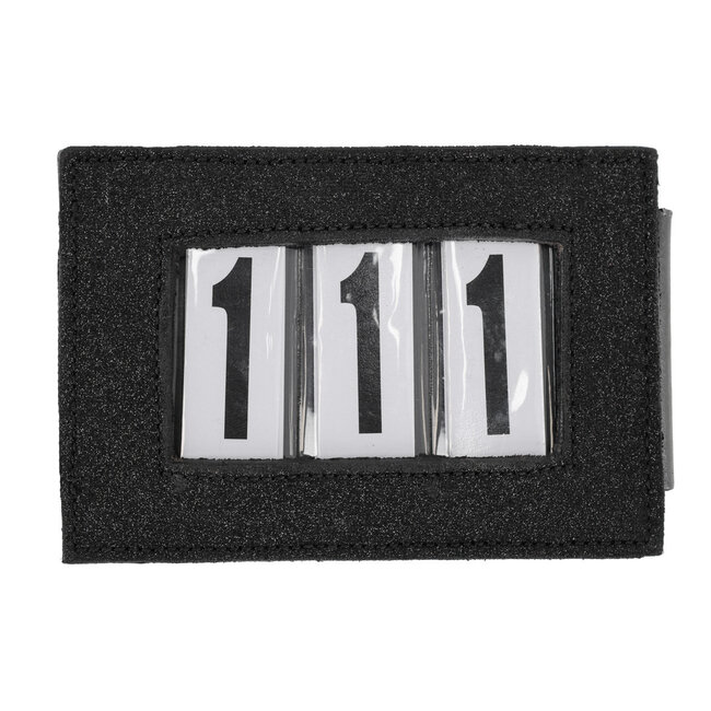 QHP Nummerhouder clip shine zwart