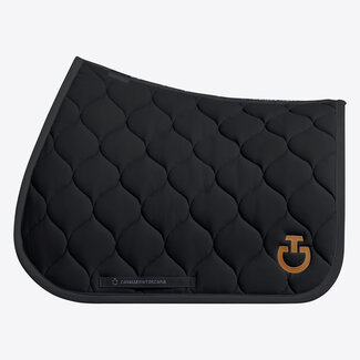 Cavalleria Toscana New Circular Quilted Jersey Jumping zadeldek Black Foxtrot Full
