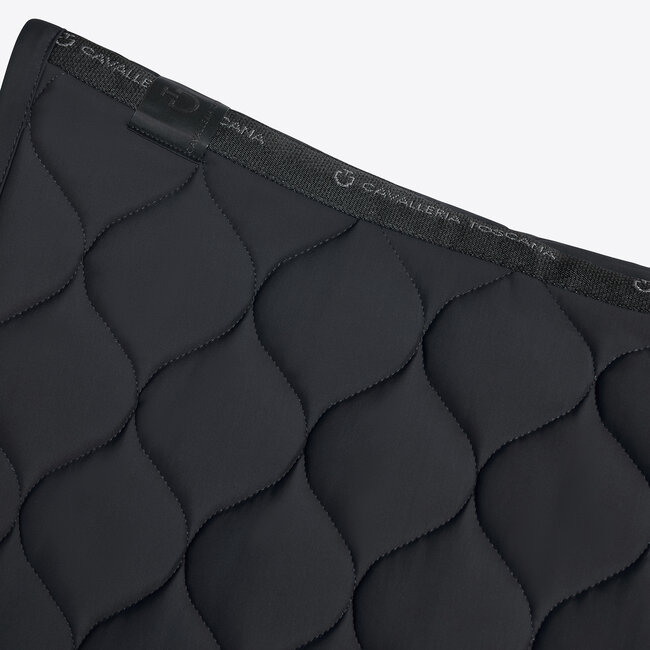 Cavalleria Toscana New Circular Quilted Jersey Jumping zadeldek Black Foxtrot Full