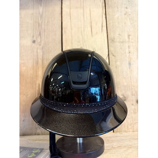 Samshield Miss Samshield 2.0 Glossy black matt logo matt trim frontal band tiara medium