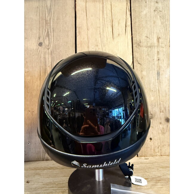 Samshield Miss Samshield 2.0 Glossy black matt logo matt trim frontal band tiara medium