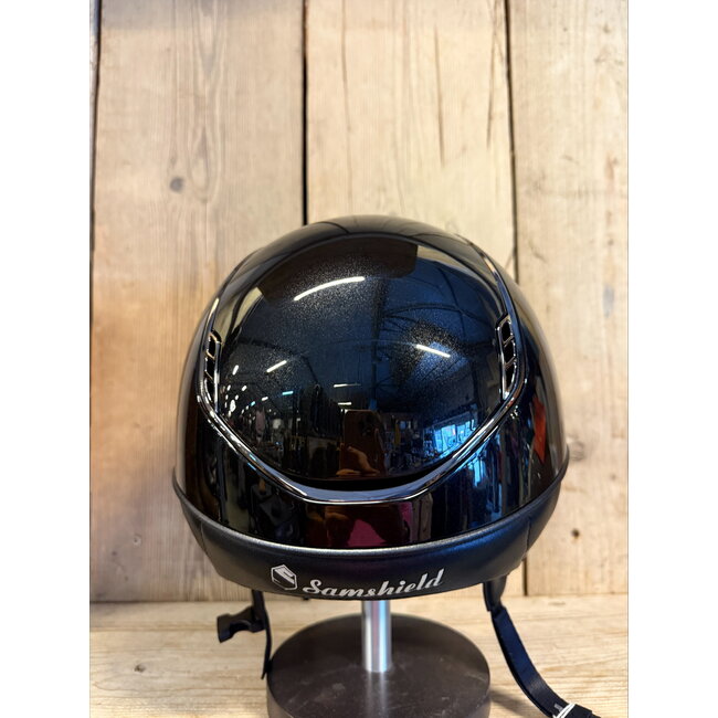 Samshield Miss Samshield 2.0 Glossy black met een crystal fabric logo medium