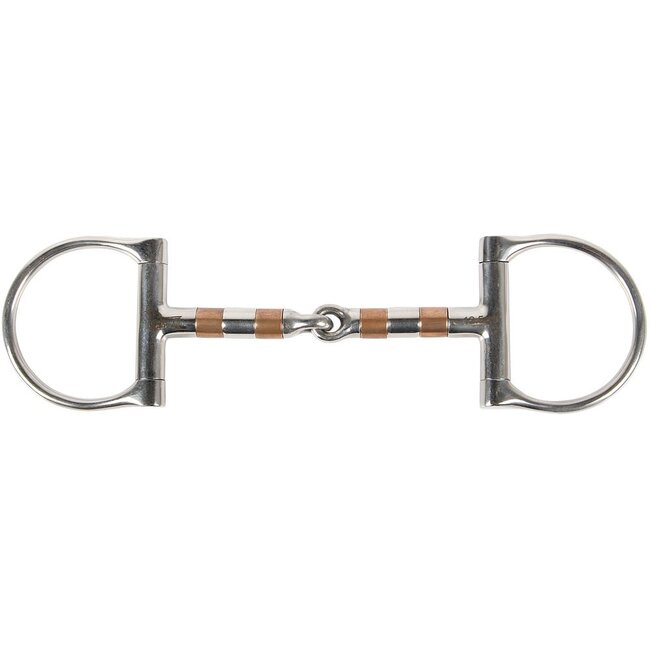 Harry's Horse D-trens Enkelgebroken Koperen Rollers 13mm