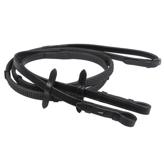 QHP Teugel rubber met stops en grip