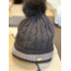 Joline Joline Beanie Muts Pompon Brown