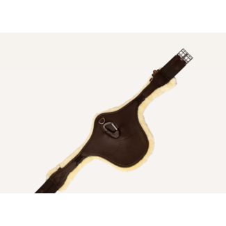 Kentucky Horsewear Anatomische Buiklapsingel Wol/Bont Bruin 140CM