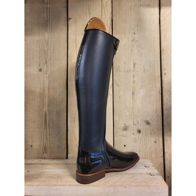 De Niro Bellini Custum patent bleu met Mica kap in ultra fine rock bleu  39 ma s