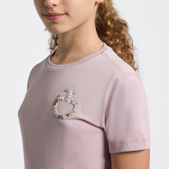 Cavalleria Toscana CT Cotton T-shirt met Floral Embroidery