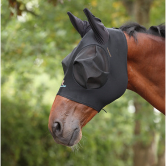 Shires Equestrian Flyguard pro stretch  Vliegenmasker met oren