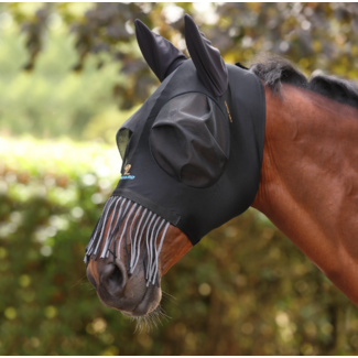 shires Air Motion Vliegenmasker met Oren en fringe