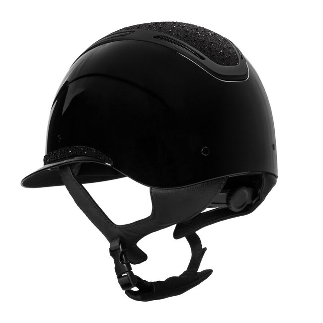 equestro Equestro Rijhelm Glossy met Rhinestones