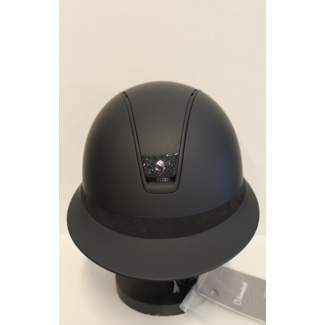 Samshield Miss Samshield 2.0 Matt black met een crystal fabric logo s schaal