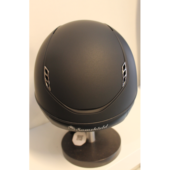 Samshield Miss Samshield 2.0 Matt black met een crystal fabric logo s schaal