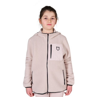 Equistro KIDS' PATCH POCKET TEDDY FULL ZIP JACKET W/HOOD A/W26