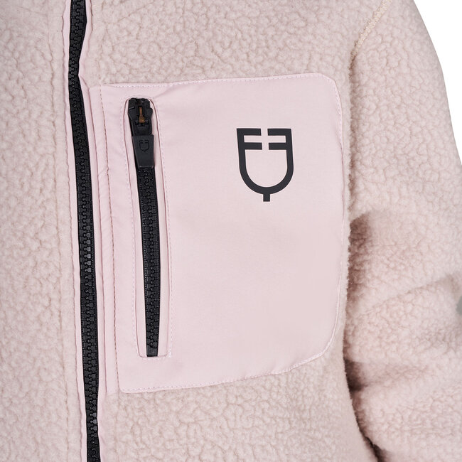 Equistro KIDS' PATCH POCKET TEDDY FULL ZIP JACKET W/HOOD A/W26