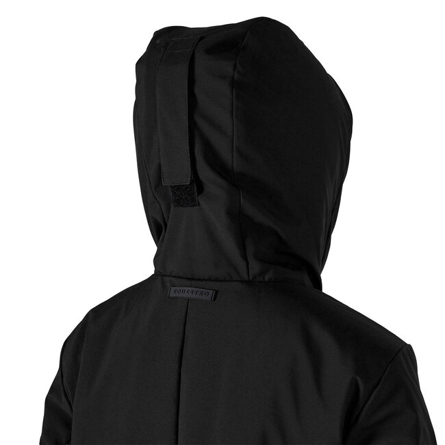 Equestro Unisex kids' jacket made from windproof and water-repellent material, with a hood and front zipper for great functionality and protection from the elements.