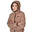 Equestro Women's down jacket, perfect for the cold season. Features a padded design with a snug hood, front zipper, and elastic cuffs for extra protection against wind and heat loss.