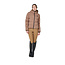 Equestro Women's down jacket, perfect for the cold season. Features a padded design with a snug hood, front zipper, and elastic cuffs for extra protection against wind and heat loss.