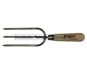 Traditional Polet Handwiedvork 3 tands Handgesmeed