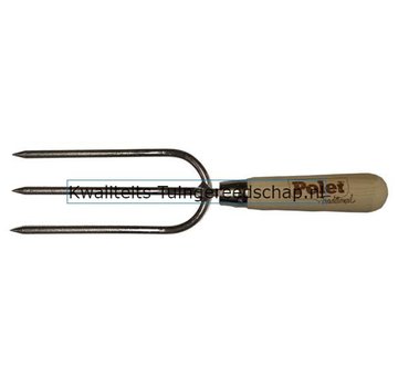 Traditional Polet Handwiedvork 3 tands Handgesmeed