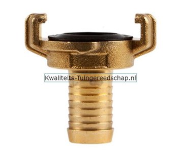 Polet Klauwkoppeling  Slang Kort  Messing  3/4" 19 mm