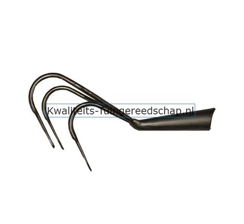 Traditional Polet Handgesmede Cultivator 3 Tands Vast Groot