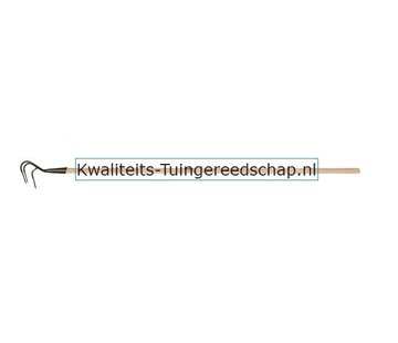 Traditional Polet Handgesmede Cultivator 3 Tands Vast Klein met Steel