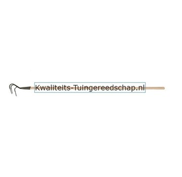Traditional Polet Handgesmede Cultivator 3 Tands Vast Klein met Steel