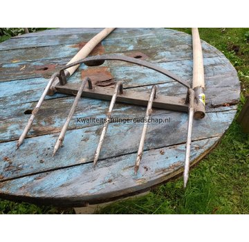 De Pypere Bio Tuinvork-Grelinette 5 Gesmede Tanden met 2 Stelen