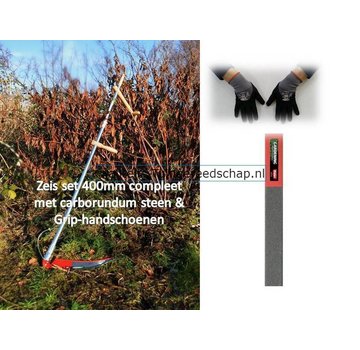 Polet Actie Set Zeis 400 mm Compleet met Wetsteen en  Handschoenen