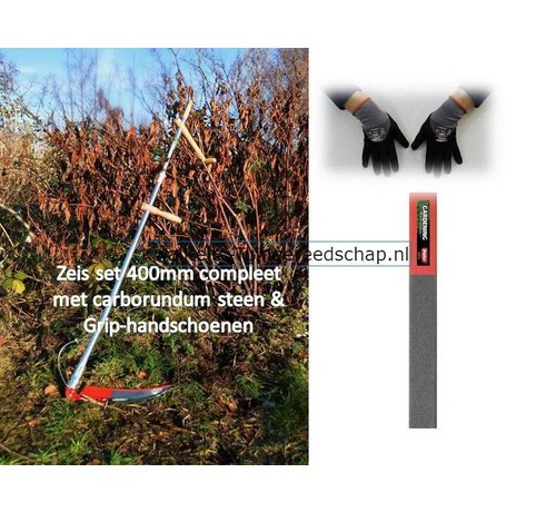 Polet Actie Set Zeis 400 mm Compleet met Wetsteen en  Handschoenen