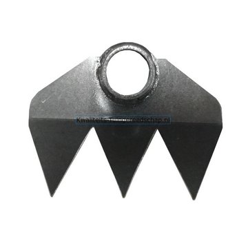 Traditional Polet Polet Traditional Handgesmede Hak 180 mm 3 Tanden met steel