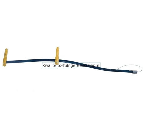 De Pypere Zeissteel gebogen 1500 mm met 2 Handgrepen en ring