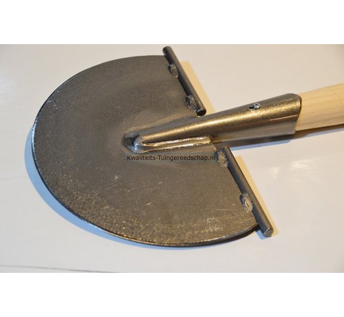 Traditional Polet Handgesmede Ronde Schietschop/Ronde Graskantsteker 20 cm met T-Steel