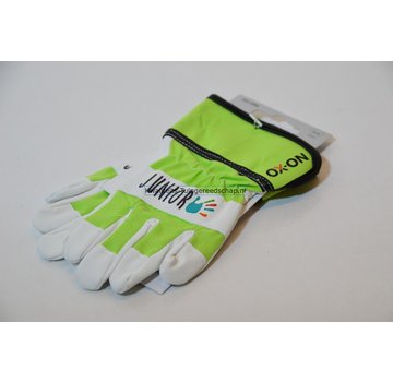 Kwaliteits-tuingereedschap Kinderhandschoen OX-ON leer 4 tot 6 jaar groen