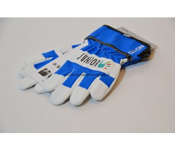 Kwaliteits-tuingereedschap Kinderhandschoen OX-ON leer 4 tot 6 jaar blauw