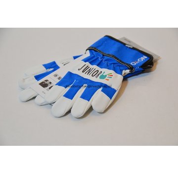 Kwaliteits-tuingereedschap Kinderhandschoen OX-ON leer 4 tot 6 jaar blauw